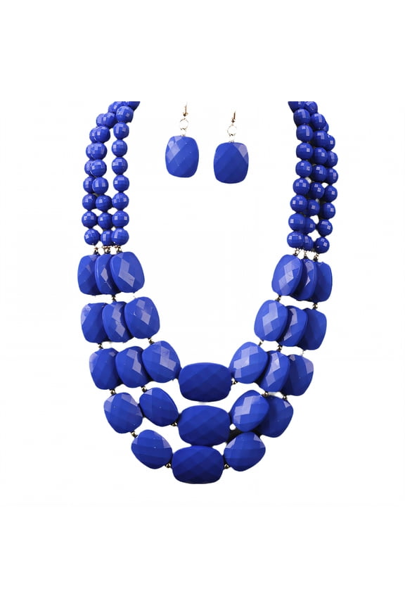 Charm Necklace,Stiff Structure Pendant Necklace for Women,Flawlessly Refined Mom Necklace for Women,Blue