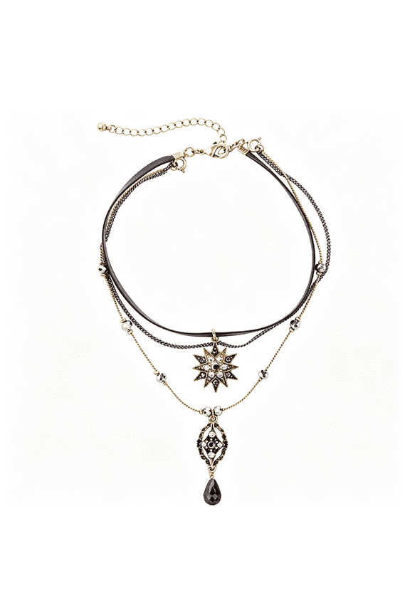 Choker Necklaces for Women,Layered Stars Pendant Necklace Jewelry Renaissance Accessories