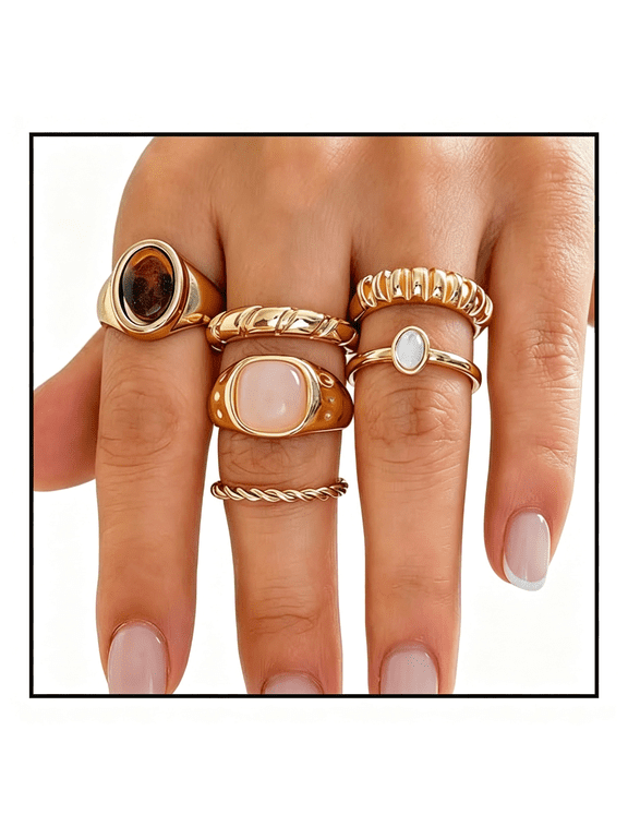 Chunky Rings for Women Adjustable Stackable Rings for Women Thick Ring Trendy Statement Ring Dainty Chunky Jewelry Chunky Rings for Women