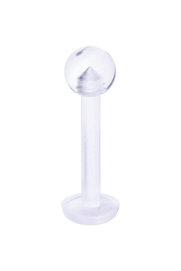 Clear Bioplast Lip Stud Retainer,14G Body Piercing Jewelry,Clear Piercing Retainer