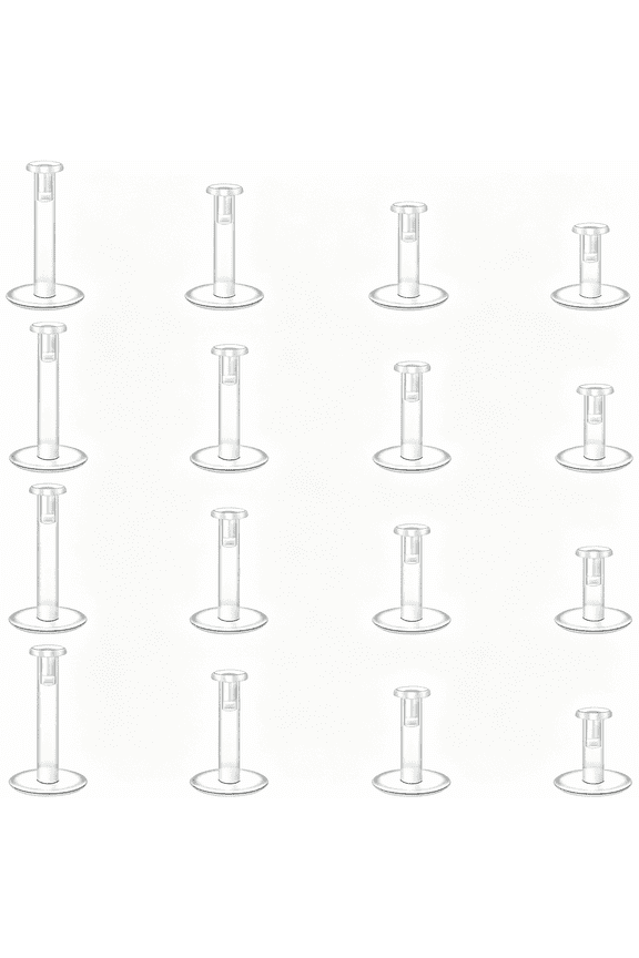 Clear Earrings Plastic 16G Cartilage Helix Tragus Piercing Retainer,For Sports Work Surgery,Labret Monroe