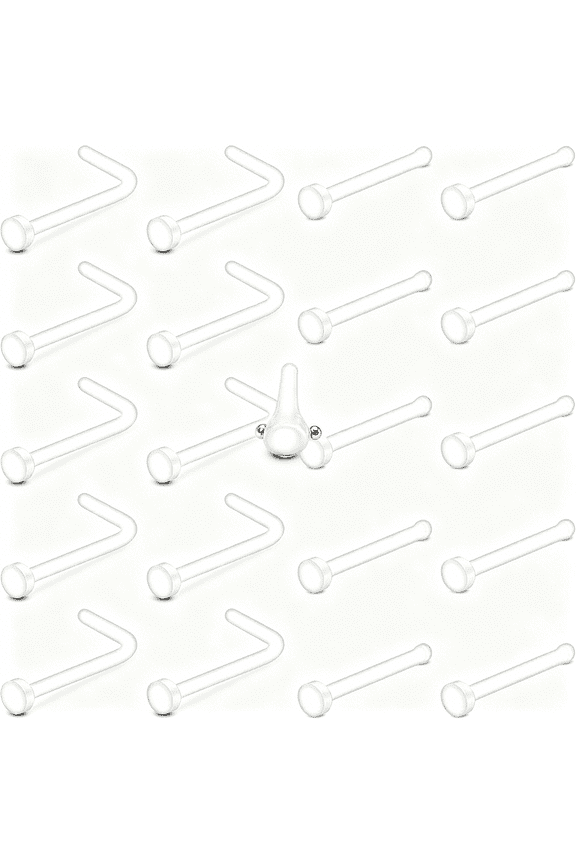 Clear Nose Studs Clear Nose Rings for Work Clear Nose Piercing Plastics Nose Retainer for Surgery Nose Ring Spacers Nose Rings Retainer Septum Retainer Clear Lip Rings Plastic Earrings Stud