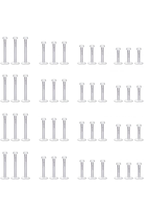 Clear Plastic Earrings for Sports Work-16 Gauge Invisible Labret Studs- Flat Push-In Retainers for Ears,Cartilage,Helix,Tragus,Lip,Monroe,Medusa-Mri Safe,Surgery-Clear Piercing Jewelry
