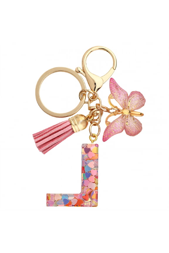 Clear Resin Keychain for Women, Sleek Craft Key Ring Accessory for Keys, Handbags, Purses, Backpacks, Personalized Gift Style3