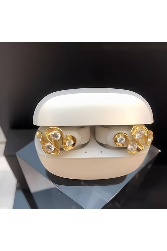 Clip-on Earbuds Jewelry, Jewelry Earbuds, Earphone Wireless Bluetooth Jewelry with Butterfly Bow, Ear Bud Earrings for Women, Butterfly Clip-on Earrings for Women