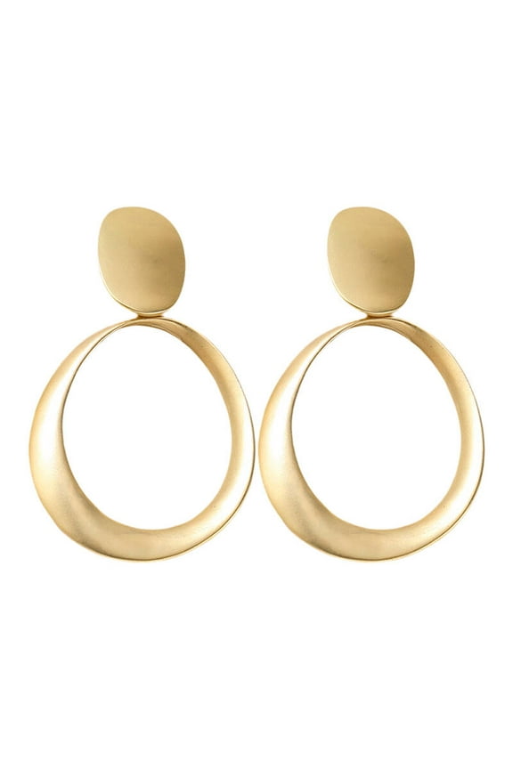 Clip on Earrings,Oval & Large Hoop Design Earrings for Women,Strong Fashion Appeal Dangle Earrings for Women,Glod1