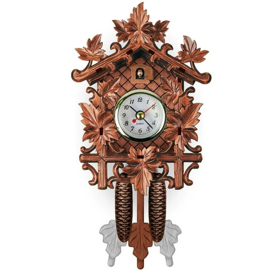 DESIGNICE Clocks for Living Room Nordic Wall Clocks for Living Room Retro Woody Cuckoo Clocks for Wall