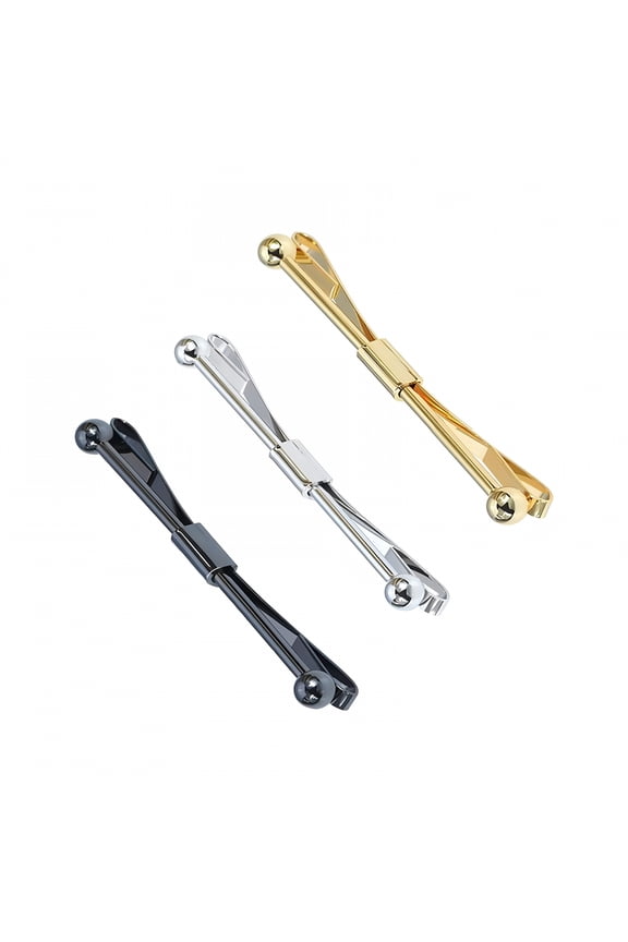 Collar Clip Gifts Men's Classic Tie Clips for Friends Gathering Prom Holiday 3 pieces