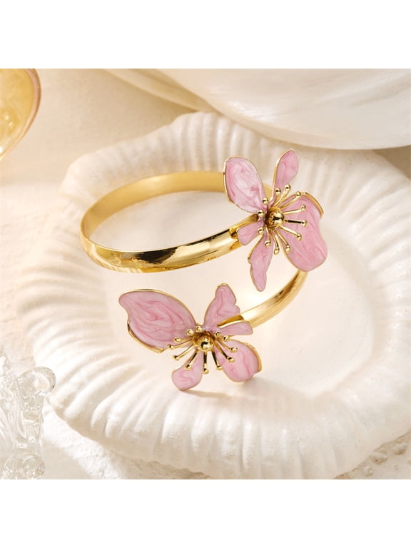 Colorful Flower Arm Cuff Bracelet for Women Boho Upper Arm Bangle Bracelet Holiday Summer Beach Jewelry Gifts