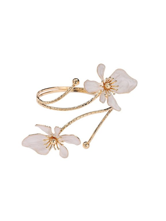 Colorful Flower Arm Cuff Bracelet for Women Boho Upper Arm Bangle Bracelet Holiday Summer Beach Jewelry Gifts