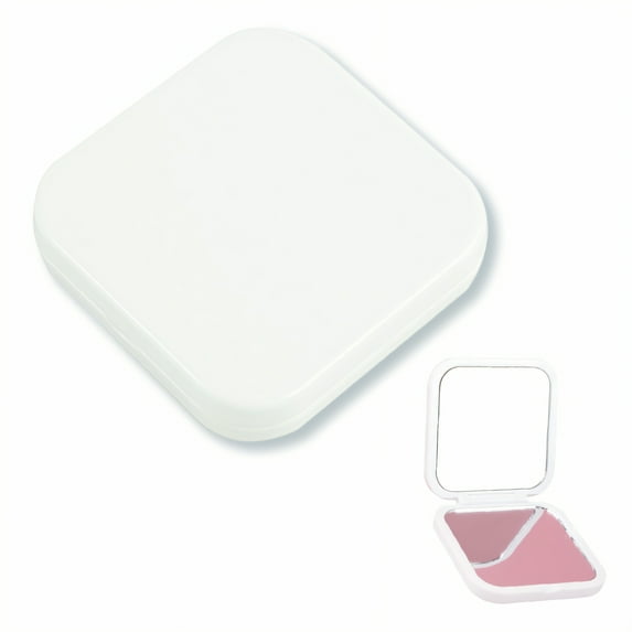 DESIGNICE Compact Mirror,Foldable Square Dual Mini Mirror,Lightweight Impact Resistant Pocket Mirror,White