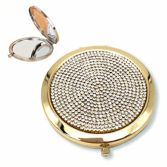 DESIGNICE Compact Mirror,Radiant Sparkle Look Pocket Mirror,Quick Makeup Assistant Mini Mirror,Style3
