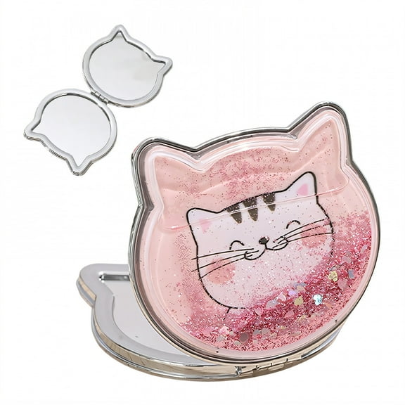 ACDANC Compact Mirror,Sparkling Sand Texture Pocket Mirror Makeup Aid,Style5