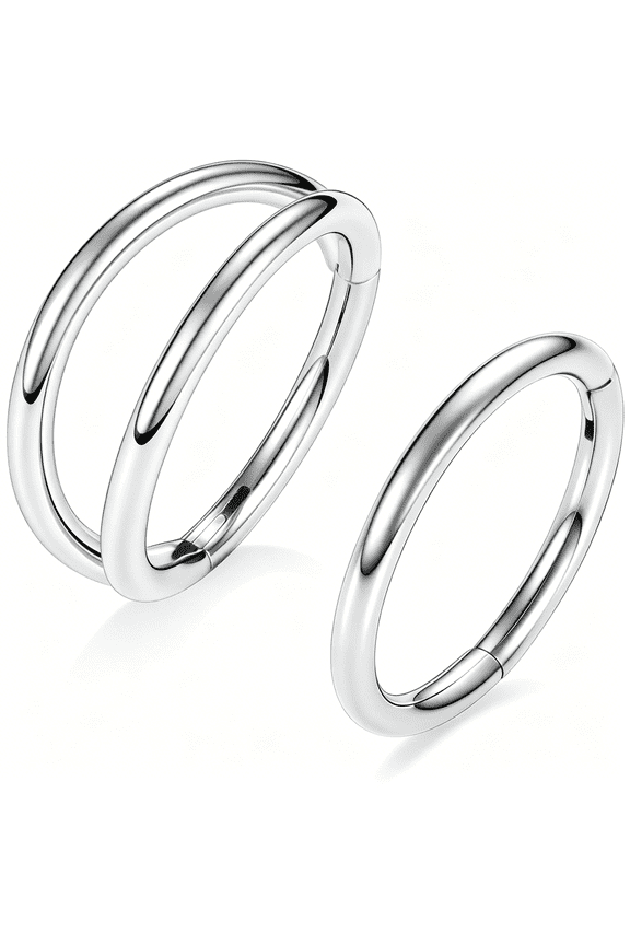 Conch Piercing Jewelry Septum Jewelry Nose Rings Hoops 20G 18G 16G 316L Surgical Steel Hinged Segment Ring Hoop Helix Daith Rook Tragus Cartilage Piercing Jewelry