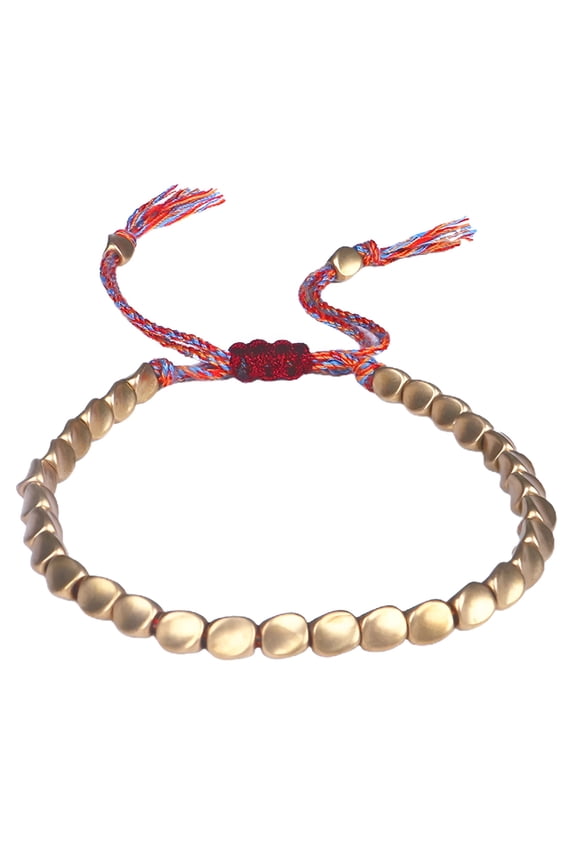 Copper Beads Bracelet Adjustable Handmade Braided Copper Bracelet Jewelry Gifts for Women Men,Lucky Bracelet Cooper Bracelet for Man