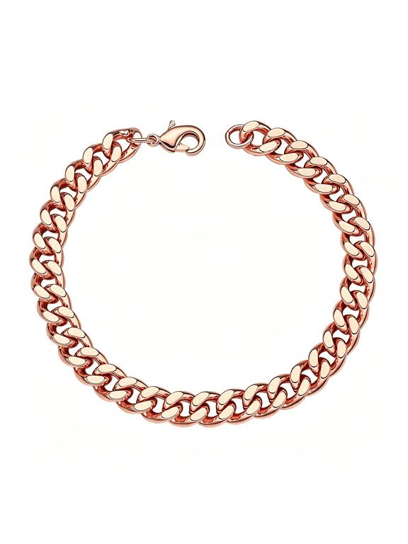 Copper Bracelet for Men&Women 99.9% Pure Copper Cuban Link Chain 5Mm,7Mm,9Mm,12Mm Width 6.5" to 9" Length Gift Box Included Usa Brand Copper Bracelet
