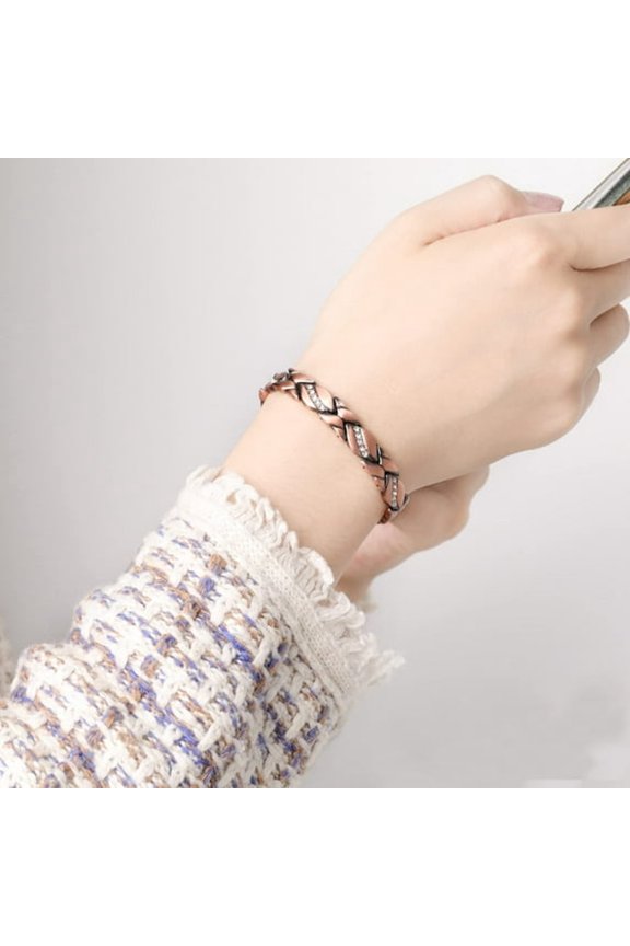 Copper Bracelet for Women,Zircon Bracelets Fashion Jewelry Accessory for Daily Wear,Parties and Holiday Gift Giving with Adjustable Comfortable Fit