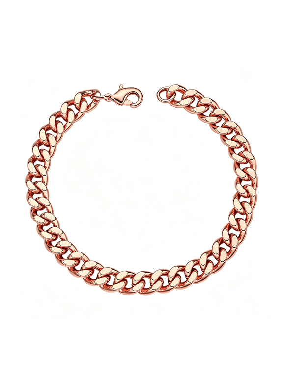 Copper Bracelet for Men&Women-99.9% Pure Copper Cuban Link Chain-5Mm,7Mm,9Mm,12Mm Width-6.5" to 9" Length-Gift Box Included