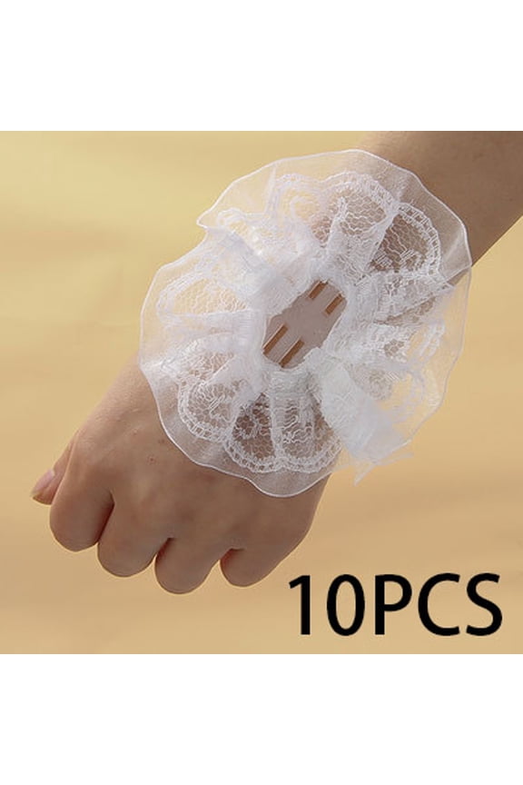 Corsage Wristlet Bracelet,10 Pieces Elastic Pearl Wrist Bands,Wedding Wrist Diy Faux Flowers Decor for Wedding Festival Beach Party Bracelets for Small Wrists