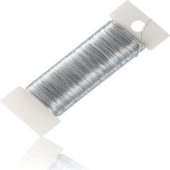 DESIGNICE Craft Wire Silver Premium Floral Wire,High-Quality Craft Wire for Crafts,Jewelry Making,Decorating in Silver