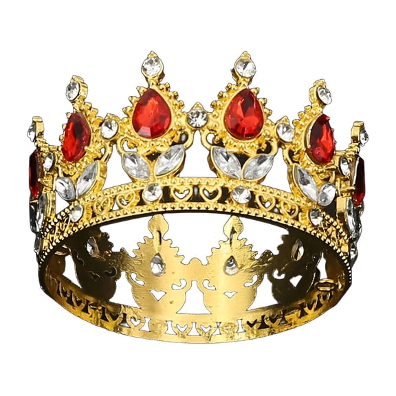 DESIGNICE Tiaras for Women,3.27*1.77" Gold Crown,Rhinestones Gold Tiara