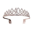 thumbnail image 1 of DESIGNICE Crown Crystal Rhinestone Wedding Headpiece Princess Crown Electroplating Alloy Comb Crowns for Women 12.5x5cm,Number40, 1 of 2