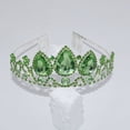 thumbnail image 1 of DESIGNICE Crown Sparkling Crystal Birthday Crown Kids Alloy Tiara Rhinestone Princess Crown 12.5x5cm,Silver,Green, 1 of 2