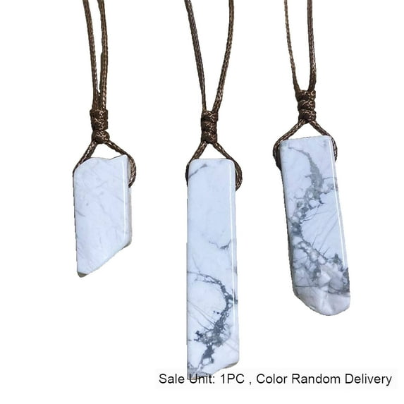 DESIGNICE Crystal Necklace,Elegant Crystal Necklaces for Women,Healing Pendant Necklace,Unique Gemstone Jewelry for Positive Energy,H090 White Turquoise