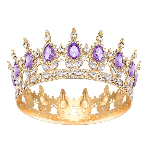 DESIGNICE Crystal Queen Crown Tiara for Women, Sparkling