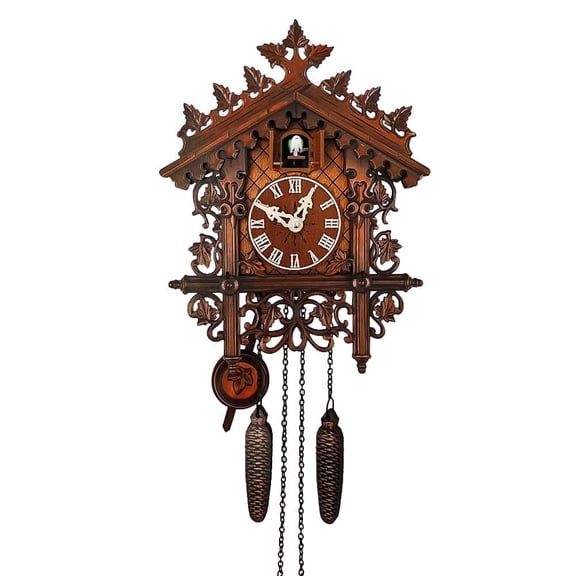 DESIGNICE Cuckoo Clock with Coo Coo Bird Clocks/Cuckoo Clocks for Wall with Bird Chimes Cuckoo Clocks for Wall