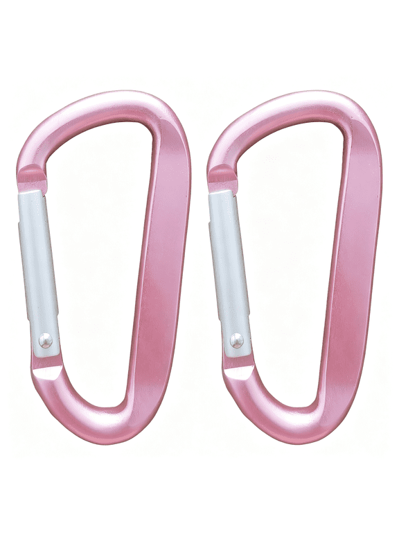 Cute Carabiner Clip, 3" Aluminum Alloy Caribeener D Ring, Spring Snap Hook for Keychain Clip Spring Snap Cute Girly Stuff