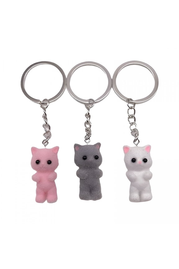 Cute Cat Keychain for Women Kitty Keychains for Backpacks Bag Charm Key Chain Accessories Keychain Charms