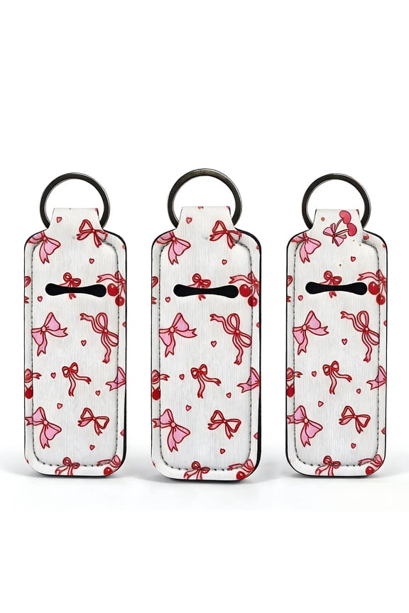 Cute Chapstick Holder Keychain for Women Lip Balm and Lip Gloss Holder Keychain Accessories Gift,Purse Charm Clip