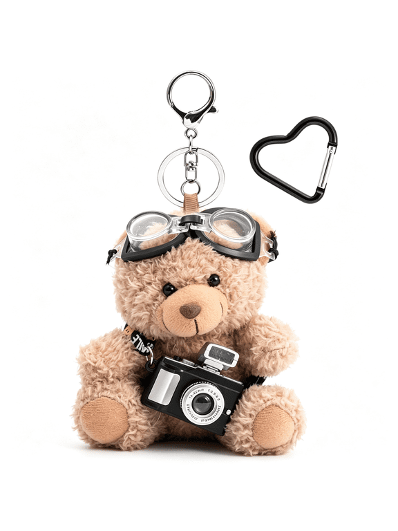Cute Key Chain Plush Bear Bag Charm Teddy Bear Keychain Gift for Handbag,Purse, Backpack, Car Keys Bag Charms for Tote Bags Teddy Bear Bag Charm Teddy Bear Keychain