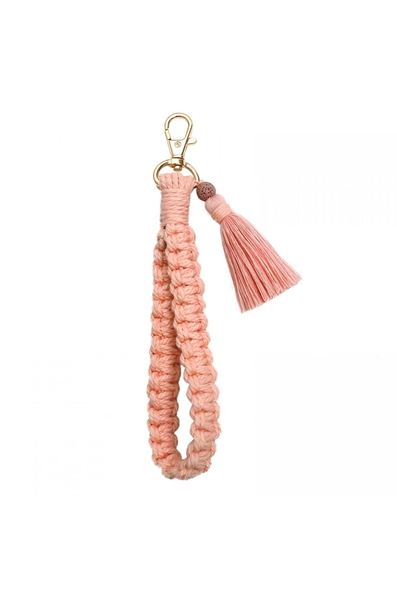 Cute Keychain Weaving Wristlet Key Chain Decorative Key Wristlet Accessory