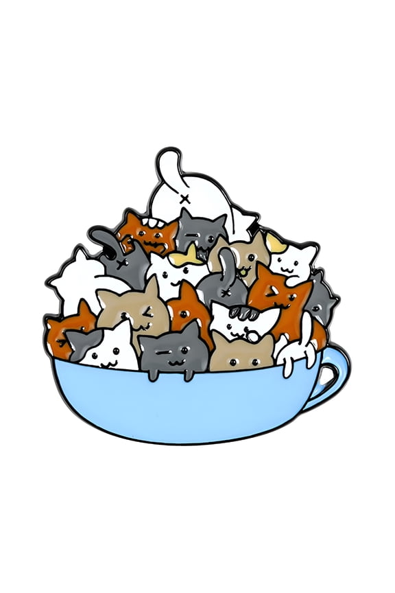 Cute Pins Backpack Pins Alloy Enamel Brooch Cat Funny Cat Brooch Badge Pin For Bookbags Clothes Jackets Hat Decoration