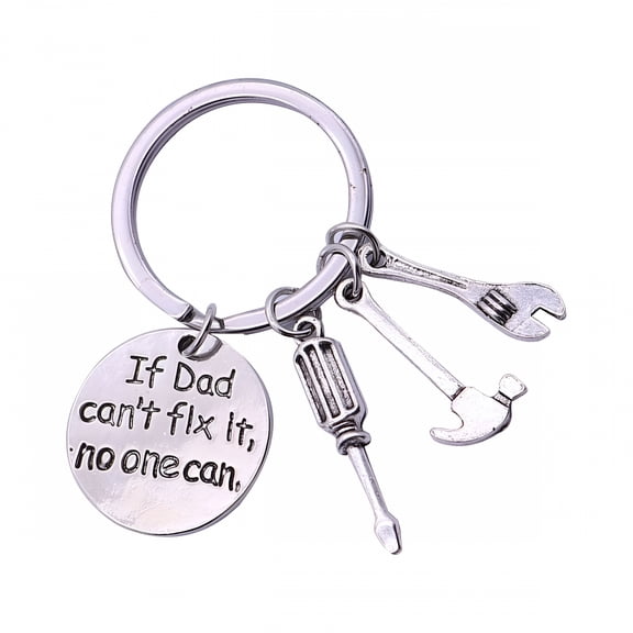 DESIGNICE If Dad Can't Fix It No One Can Screwdriver Wrench Hammer Keychain Men's Keychain Metal Key Ring Novelty Birthday Gift for Daddy Father's Day Gifts
