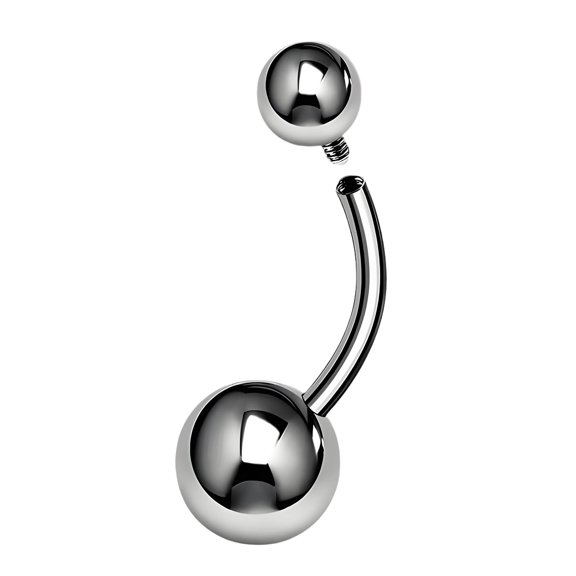 DESIGNICE Dangle Belly Button Rings,14G Belly Ring,Stainless Steel Belly Button Piercing Cute Belly Button Rings,Silver