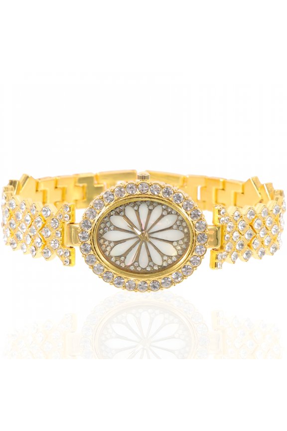 Delicate Womens Wrist Watch Golden Casual Style Fashionable Accessory for Office and Students