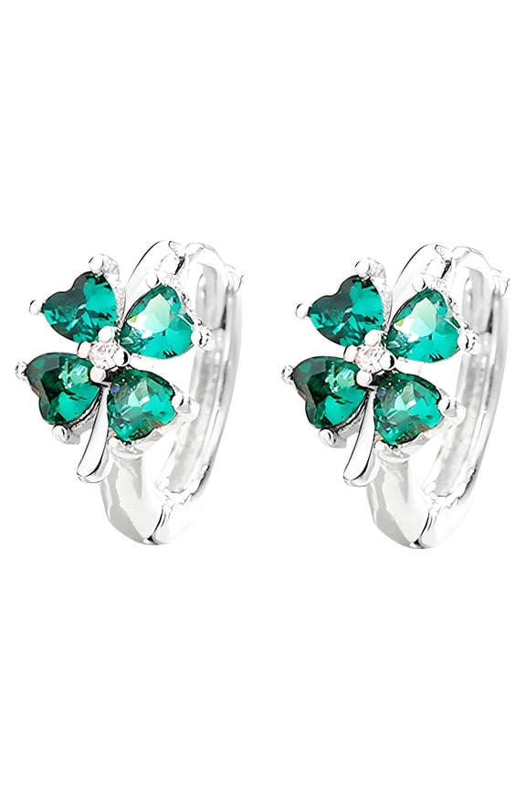 St Patricks Day Earrings,Hypoallergenic Ear Ringswomen,Classic Four-Leaf Clover Earrings Design Timeless Style Dangle Earrings Clover Earrings,Green