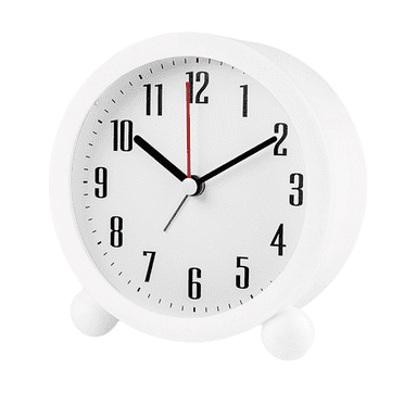 DESIGNICE Desk Clock Warm Night Light Kids Clock Precise Timekeeping Small Clock White