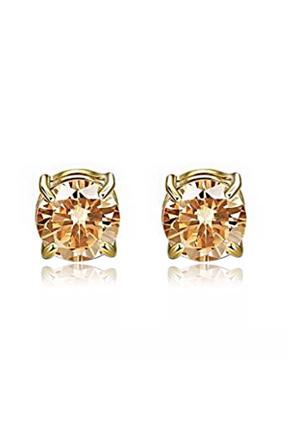 Gold Magnetic Clasp Crystal Earrings - Sterling Silver, Easy to Wear