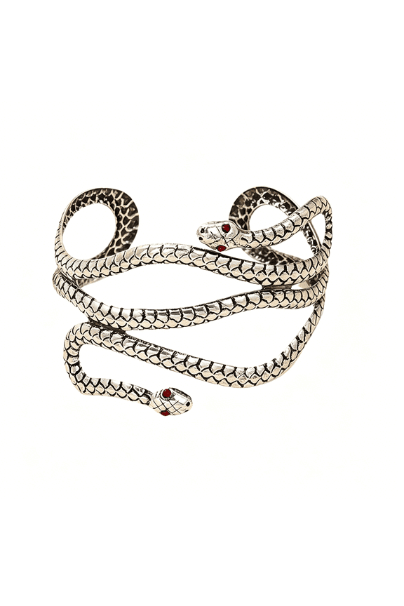 Diamond Snake Bracelet Arm Cuff for Women Adjustable Upper Arm Serpent Band Cleopatra Arm Cuff for Costume Party