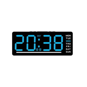 DESIGNICE Digital Alarm Clock Car Interior Multi-Function Led Display Clock for Cars Yachts Rv Home Mini Car Dashboard Clock