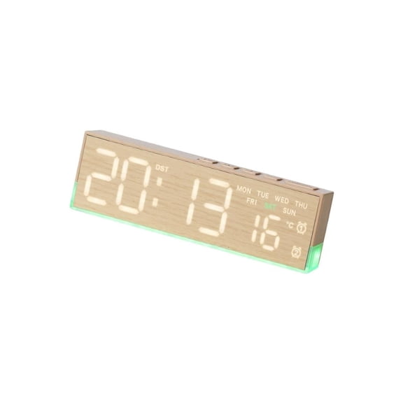 DESIGNICE Digital Alarm Clock for Bedroom Desk Clock with Day of Week Date Loud Alarm for Bedside Table Led Digital Clocks Digital Clock with Date