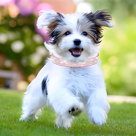 DESIGNICE Dog Collar Elegant Pet Collar Dog Collar for Large Dogs Perfect for Cats and Dogs Dog Chain Collars,Pink