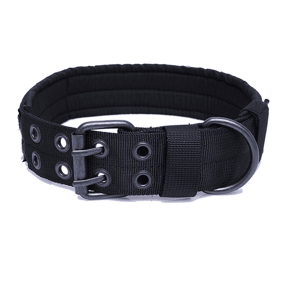 DESIGNICE Dog Collar Ideal for Military Dogs Dog Collar for Large Dogs Adjustable Fit Tactical Dog Collar,Black,XL