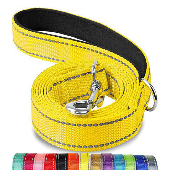 DESIGNICE Dog Leash Anti-Twist Features Dog Leashes for Large Dogs Heavy Duty Stress-Free Training Reflective Dog Collar,Yellow