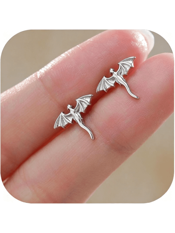 Dragon Earrings for Women Small Cute Dragon Stud Earrings Silver&Gold Earring Cute Animal Jewelry Gifts for Women