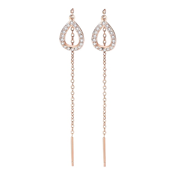 DESIGNICE Drop Earrings for Women Long Tassel Teardrop Earrings for Women Teardrop Design Threader Earrings Gold